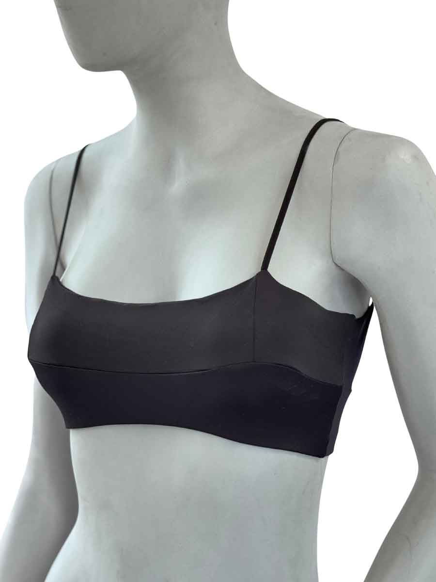 Sutiã Fátima — Bandeau em Microfibra com Alças Ajustáveis e Decote U